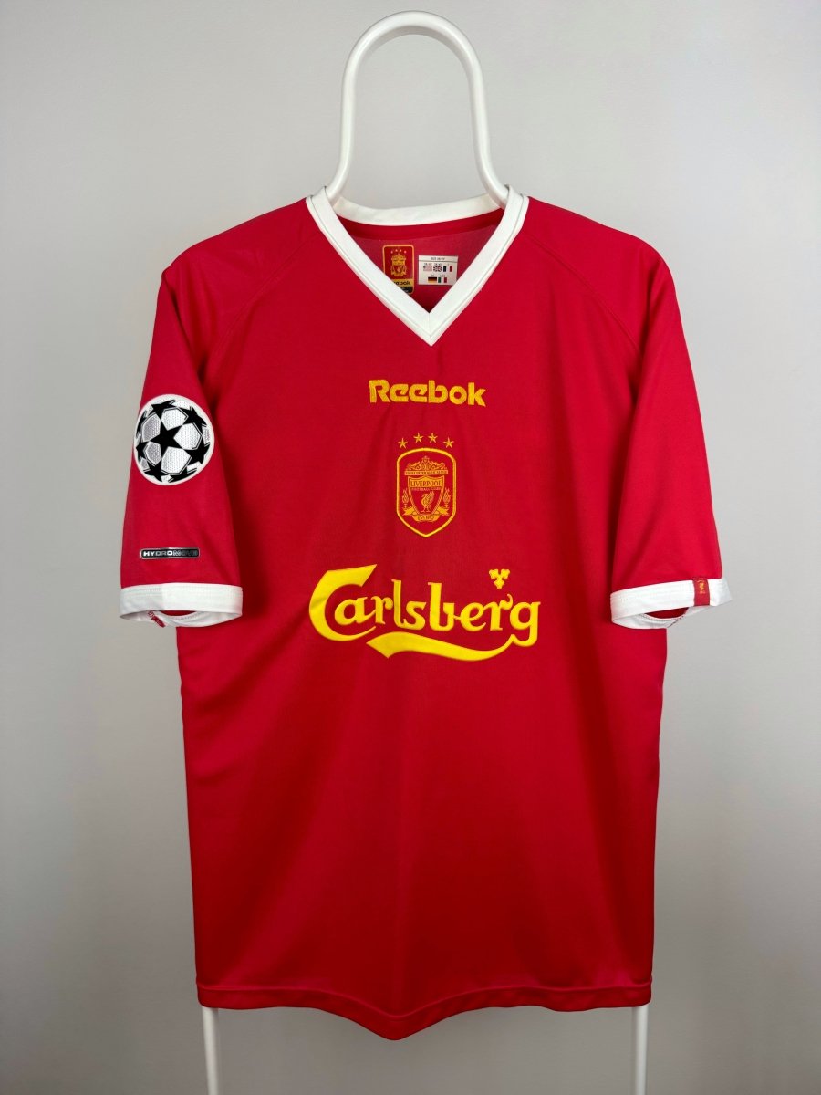 Steven Gerrard - Liverpool 2002/03 hjemmebane trøje L 🏴󠁧󠁢󠁥󠁮󠁧󠁿 Fodboldshoppen_dk 2