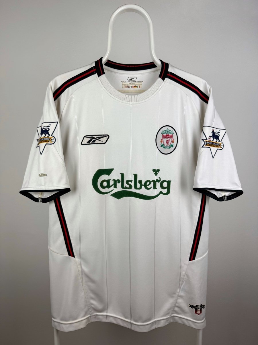 Steven Gerrard - Liverpool 2003/04 udebane trøje M 🏴󠁧󠁢󠁥󠁮󠁧󠁿 Fodboldshoppen_dk 2
