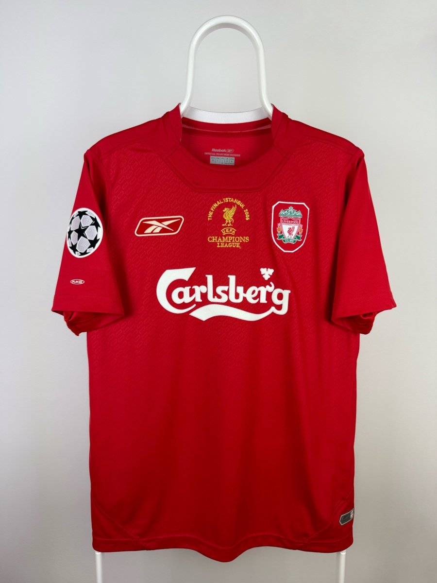 Steven Gerrard - Liverpool 2004/05 finale trøje M 🏴󠁧󠁢󠁥󠁮󠁧󠁿 Fodboldshoppen_dk 2