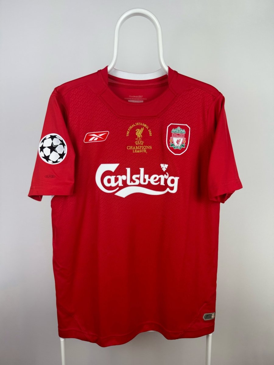 Steven Gerrard - Liverpool 2004/05 finale trøje M 🏴󠁧󠁢󠁥󠁮󠁧󠁿 Fodboldshoppen_dk 2