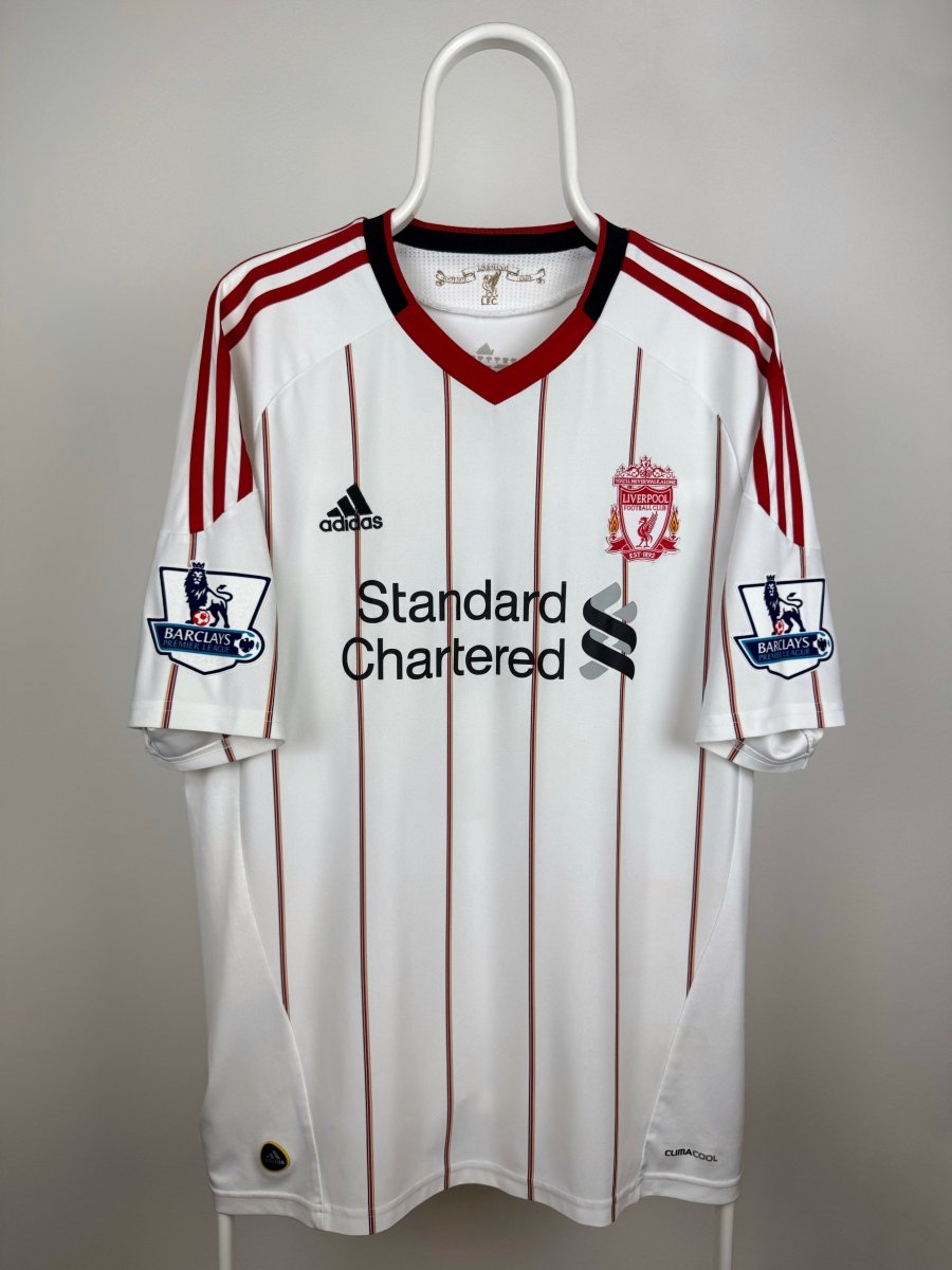 Steven Gerrard - Liverpool 2010/11 udebane trøje L 🏴󠁧󠁢󠁥󠁮󠁧󠁿 Fodboldshoppen_dk 2