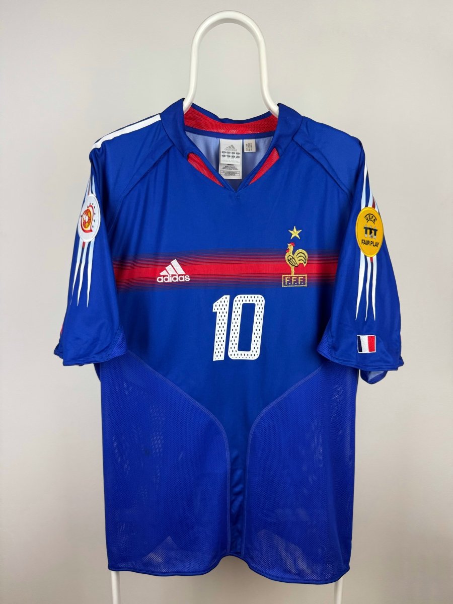 Zinedine Zidane - Frankrig 2004 hjemmebane trøje XL 🇫🇷 Fodboldshoppen_dk 2